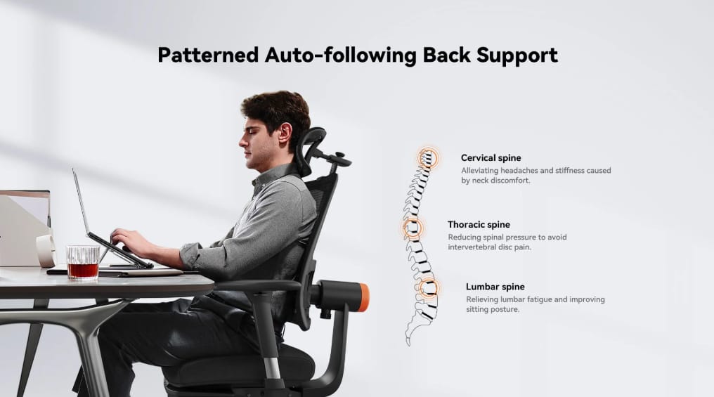Chair with Neck Support and Ergonomic Back Relief for Better Workday